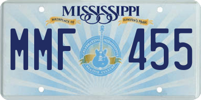 MS license plate MMF455