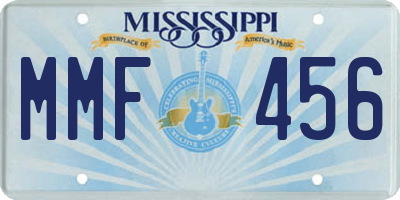 MS license plate MMF456