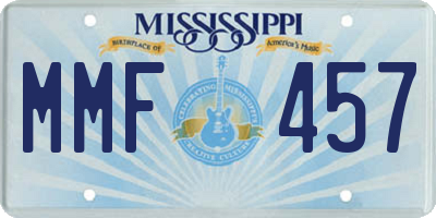 MS license plate MMF457