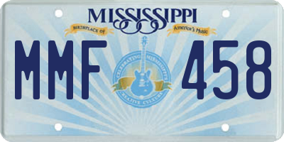 MS license plate MMF458