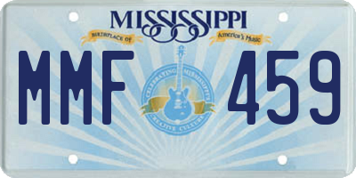 MS license plate MMF459