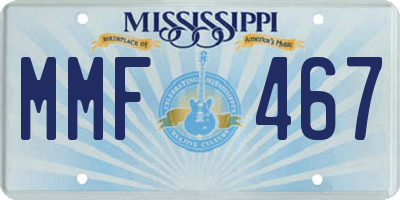 MS license plate MMF467