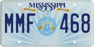 MS license plate MMF468