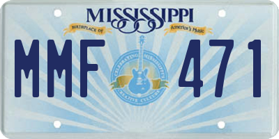 MS license plate MMF471