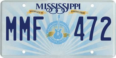 MS license plate MMF472