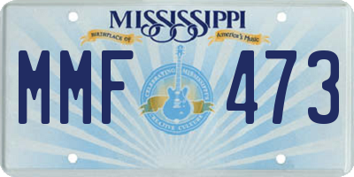 MS license plate MMF473