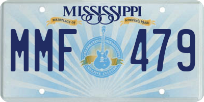 MS license plate MMF479