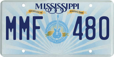 MS license plate MMF480