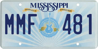 MS license plate MMF481
