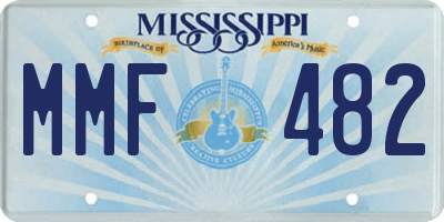 MS license plate MMF482