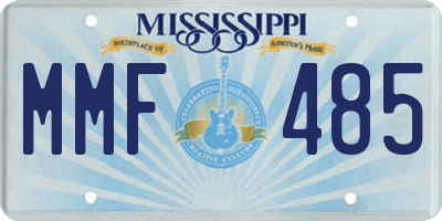 MS license plate MMF485