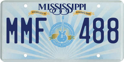 MS license plate MMF488