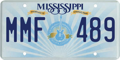 MS license plate MMF489
