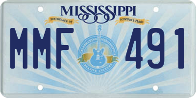 MS license plate MMF491