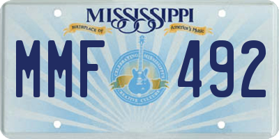 MS license plate MMF492