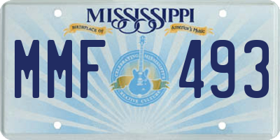 MS license plate MMF493