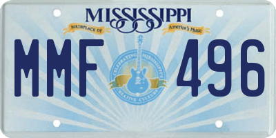 MS license plate MMF496