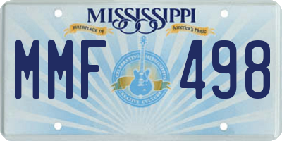 MS license plate MMF498