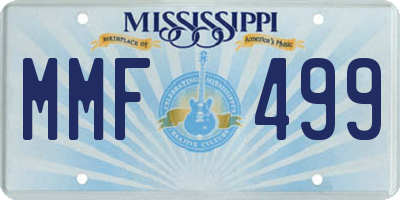 MS license plate MMF499
