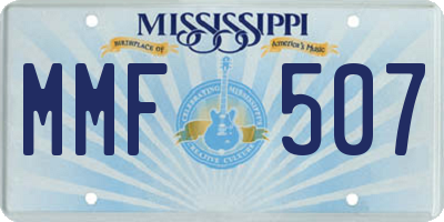 MS license plate MMF507
