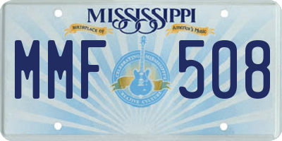 MS license plate MMF508