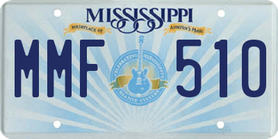 MS license plate MMF510