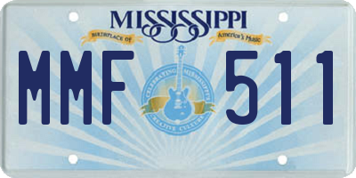 MS license plate MMF511