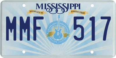 MS license plate MMF517