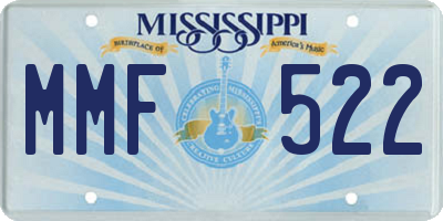 MS license plate MMF522