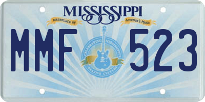 MS license plate MMF523