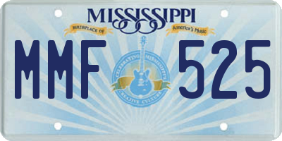 MS license plate MMF525
