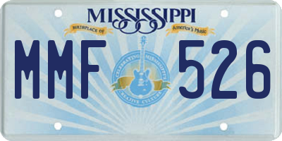 MS license plate MMF526