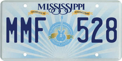 MS license plate MMF528