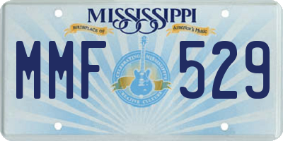 MS license plate MMF529
