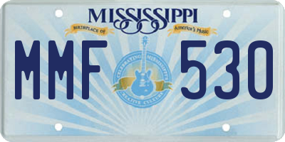 MS license plate MMF530