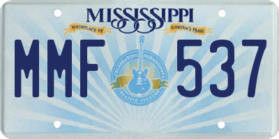 MS license plate MMF537