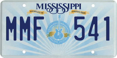 MS license plate MMF541