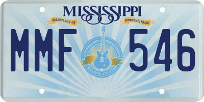 MS license plate MMF546
