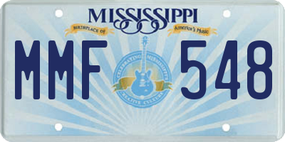 MS license plate MMF548