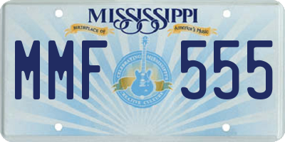 MS license plate MMF555