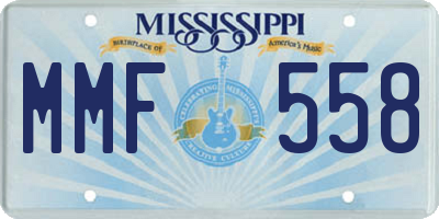 MS license plate MMF558