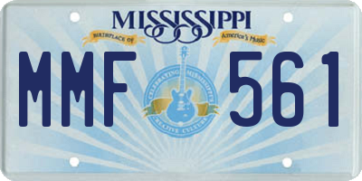 MS license plate MMF561