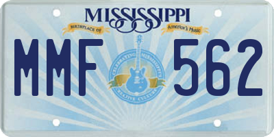 MS license plate MMF562