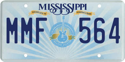 MS license plate MMF564