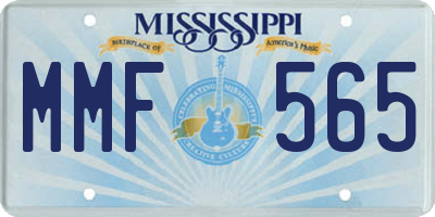 MS license plate MMF565