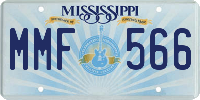 MS license plate MMF566