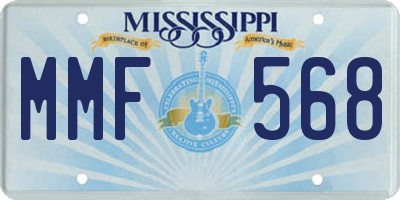 MS license plate MMF568