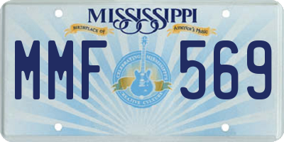 MS license plate MMF569