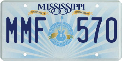 MS license plate MMF570