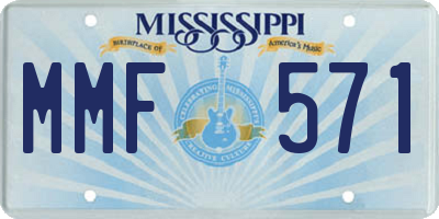 MS license plate MMF571